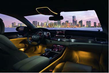 Ambient lighting in the Audi A8